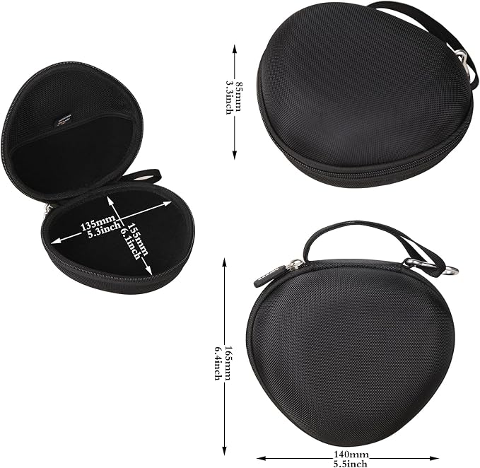 Aproca Kids Headphones Case Compatible with iClever BTH12 / HS19 / BTH26 Kids Bluetooth Headphones, Storage Hard Bag -Black (Case Only) - Image 5