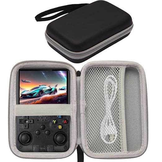 Astarama Hard Carrying Case Compatible with R36S/R36 PRO/R40S PRO Handheld Game Console, Storage Holder EVA Bag for 3.5 inch Portable Game Console Accessories All in One Travel Storage Case by Unknown