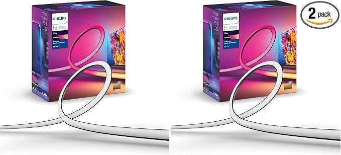 Philips Hue Play Gradient 55" Smart TV Light Strip-Flowing Multicolor LED Color-Changing TV Backlight-Sync with_TV,Music,and Gaming-Requires Bridge and Sync Box-Control with App or Voice (Pack of 2) by Unknown