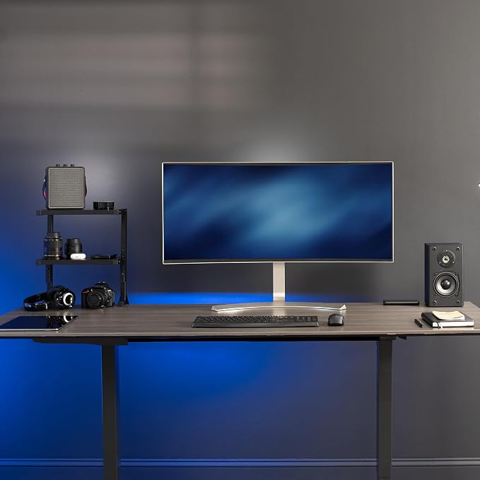 VIVO Black Clamp-on 13 inch 2-Tier Desk Shelf, STAND-SHELF2C - Image 7