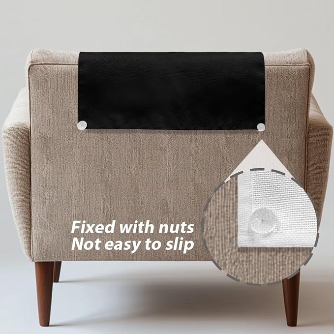 250th Anniversary Text Eagle Recliner Headrest Cover 26x16 Inch - Easy to Install Polyester Slipcover Chair, Decoration & Non-Slip Design with Fixing Nails for Office/Home - Image 5