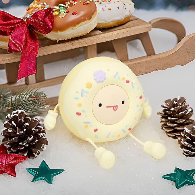 Cute Donut Night Light for Kids,Silicone Nursery Nightlight, Touch Control USB Rechargeable Lamps Breastfeeding Sweet Kawaii Dorm Room Decor Christmas Gift Baby Kids Girls Teens,White - Image 2