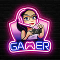Gamer Neon Sign,Gaming Neon Sign for Girls Game Room Decor,LED Neon Game Signs for Gaming Wall Decor,Gaming Lights for Teenage Boys Girls Gamer Gifts,Girls Room Decor by Unknown