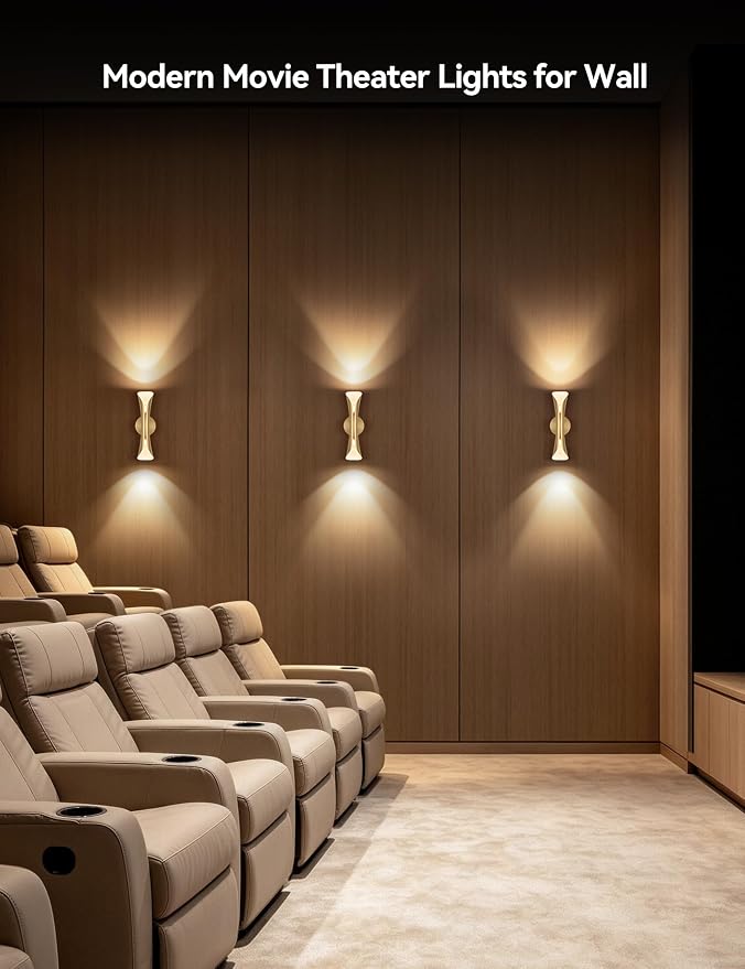 Tubicen Gold Wall Sconces Mid Century Modern Movie Theater Lights for Wall - Image 3