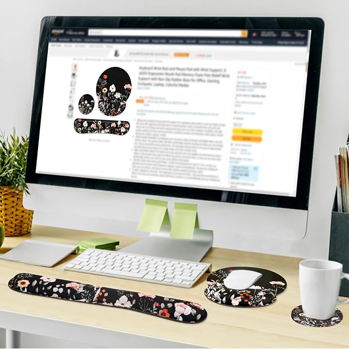 Ergonomic Mouse Pad with Wrist Rest and Keyboard Wrist Rest, Mousepad - Image 7