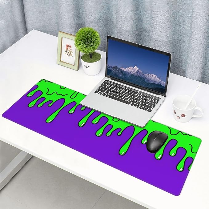 Gaming Mouse Pad Abstract Dripping Design Desk Mat Desk Pad Large Gaming Mouse Pad E-Sports Office Keyboard Pad Computer Mouse Non-Slip Computer Mat Gift for Teen Boyfriend Girlfriend - Image 7