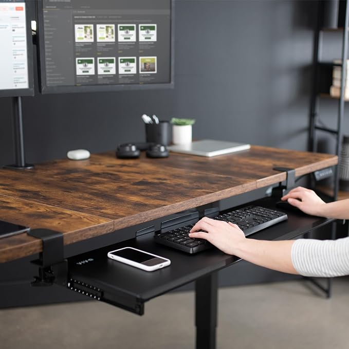 VIVO Black Extra Large 34 x 11 in Under Desk Keyboard Tray, MOUNT-KB15EB - Image 5