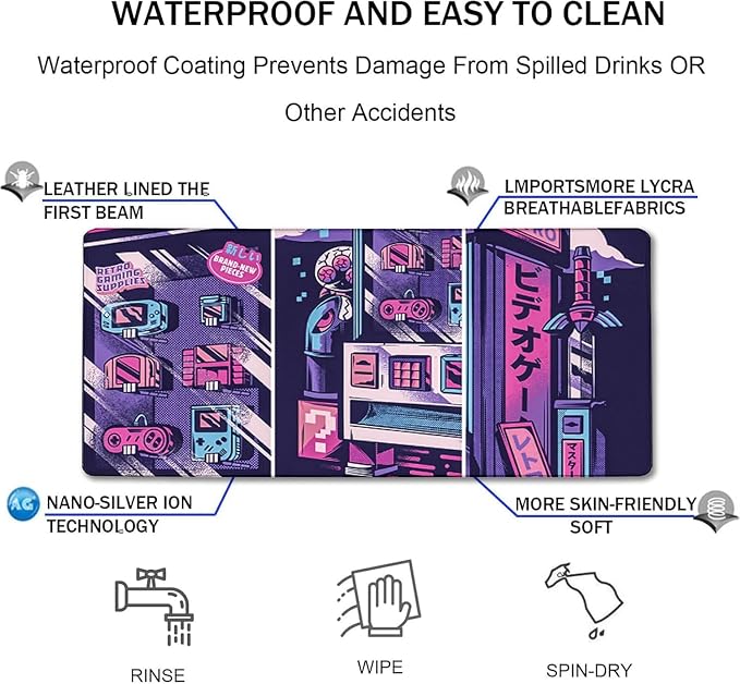 Japanese Comic Desk Mat Large Office Desk Pad Gaming Mouse Pad | Big Mousepad PC Waterproof Non-Slip 35.4 x 15.7 Inches Large Mouse Mat Long Extended Mousepads Office Home Work - Image 5