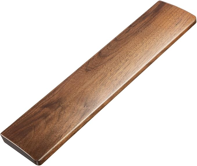 Faluber Wooden Wrist Rest, 12-inch Length and 20mm Thickness for Compact Keyboard, Walnut Wood Palm Rest, Ergonomic Design for Mechanical Gaming Keyboard, Stain Resistant (Small, Walnut Wood) by Faluber