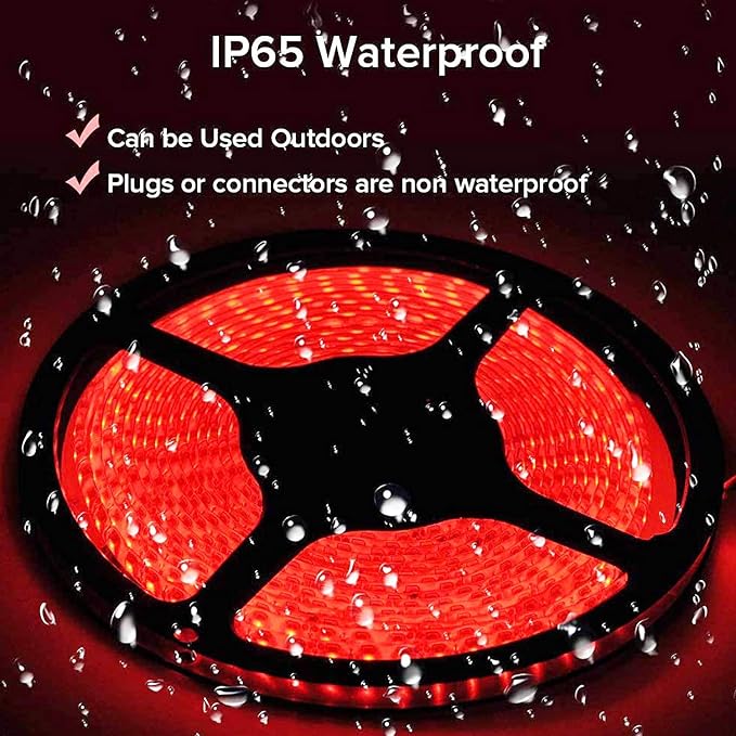 Boat Strip Lights Waterproof 16.4FT, 12v Red Marine Pontoon Boat Lights - Image 5