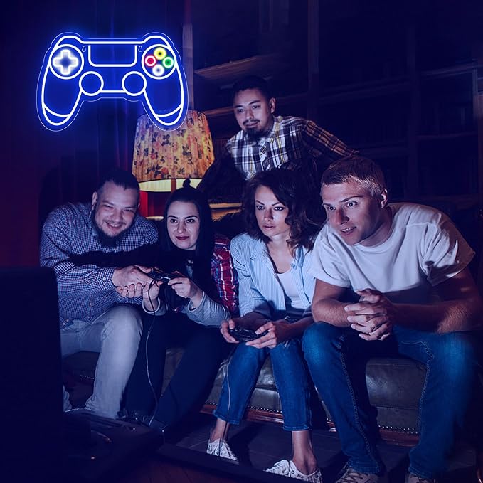 Gamer Neon Sign, Gamepad Shaped LED Neon Sign for Gamer Room Decor, Gaming Neon Sign for Boys Room Decor, Neon Gaming Sign for Gaming Wall Decor, USB Powered Gamer Gifts for Teens, Boys, Kids - Image 6