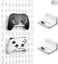 Pegboard Controller Holder Stand for Standard Oval hole pegboard | White | for PS2/3/4/5, Switch Pro/Pro 2, Xbox Controller, 2 PACK by Unknown