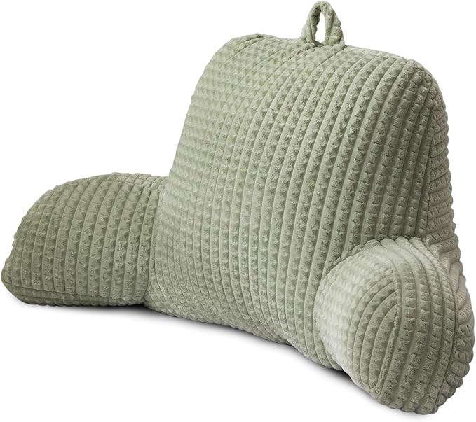 A Nice Night LightGreen 17" Bed Wedge Pillows with Arms for Sitting by ANICENIGHT