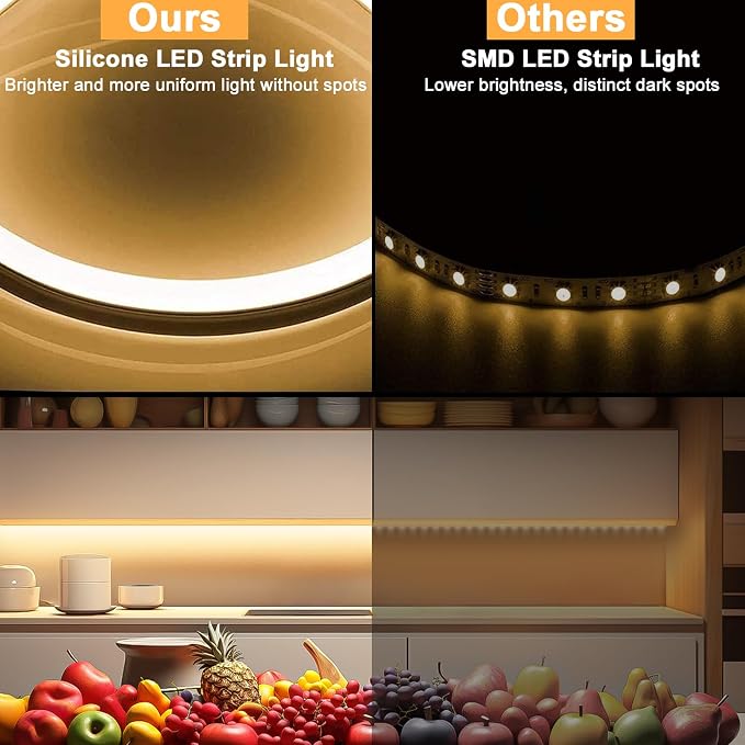 Lamomo LED Strip Lights, Tunable White Neon Rope Lights with Remote, 32.8Ft Dimmable 3000K-6000K Flexible Led Light Strip, Waterproof Silicone 24V Neon Lights for Bedroom Home Decor - Image 4