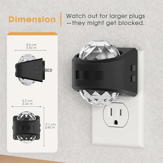 Briignite Motion Sensor Night Light Projector, RGB Warm Nightlight Plug in - Image 6