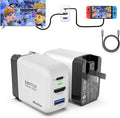 Switch Dock Charger for Nintendo Switch, Mirabox 36W Portable TV Docking Station with 4K@60Hz HDMI/USB2.0/PD USB-C Fast Charging Ports, Full-Featured USB-C Cable Included by Mirabox