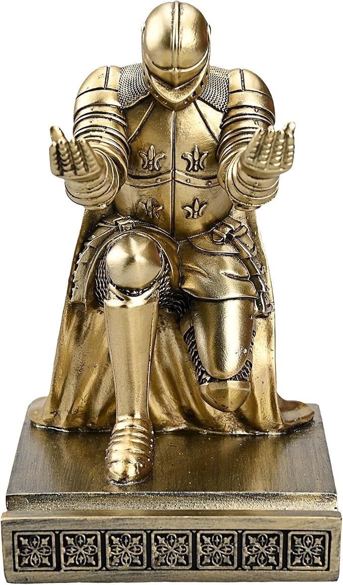 Windbreaker Soldier Knight Pen Holder Personalized Desk Accessory Bronze - Image 6