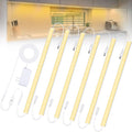 6PCS x 12 Inch Under Cabinet Lights Plug-in, Warm White 3000K Dimmable LED Under Cabinet Lighting, Under Counter Lights with Memory Function, LED Light Bars for Kitchen by Jusjubr