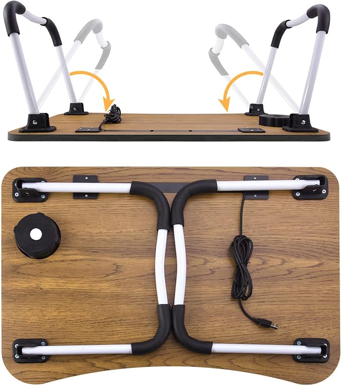 Slendor Foldable Lap Desk with Cup Holder for Bed, Couch, Floor - Image 8