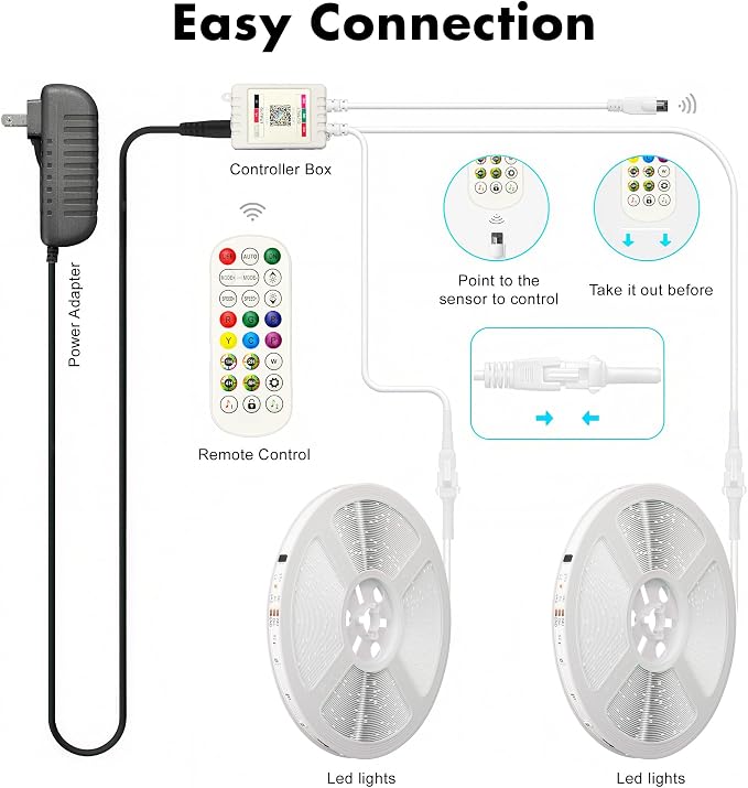 LED Strip Lights, 100FT Smart IC RGB WiFi Voice Controlled LED Lights - Image 8