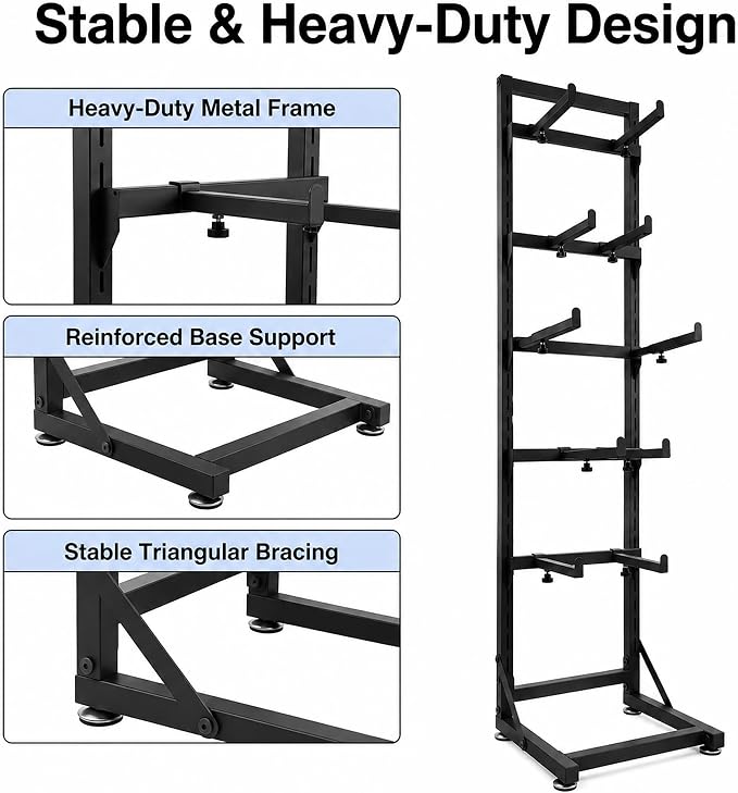 5-Tier RC Car Stand, Adjustable Metal Storage Rack, Assembly Required - Image 5
