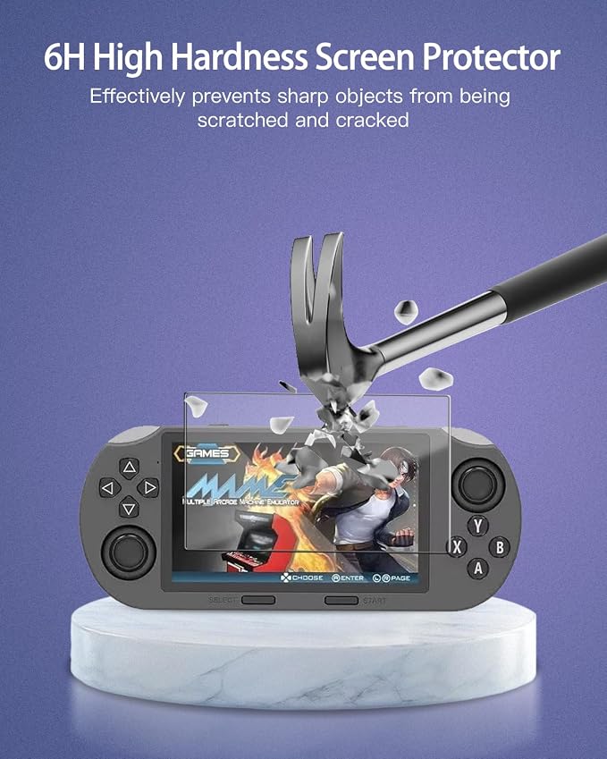2 pack Screen Protector for SF3000 4.5 inch Handheld Game Console, Case Friendly,for SF3000 4.5 inch,Clear, Flex Film, HD Clarity - Image 4