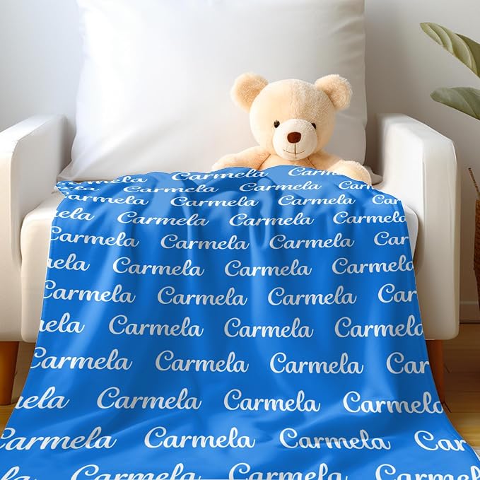 Ship Next Day, Custom Name Blanket - Printed in USA, Personalized Baby Blankets for Girls, Baby Blanket with Name, Ultra-Soft Cozy Fleece Blankets, Gifts for Boys & Girls Kids Teen Girl New Mom - Image 2