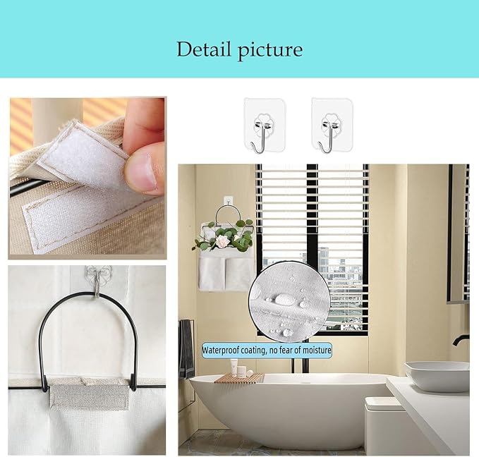 4pcs Wall Hanging Storage Bag,Wall Hanging Organizer bags with Pockets, Wall Organizer Storage for Dormitory Bathroom Bedroom (Grey-upgraded) - Image 3