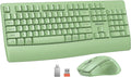 MEETION Wireless Keyboard and Mouse Combo, Full-Size with Wrist Rest, Green by MEETION