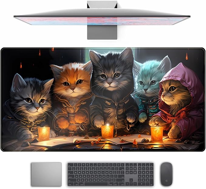 Commander Roleplay Desk Pad Mat Role Gaming XXL Big Mouse Pad Gaming Tabletop Game Gamer Gift - Mousepad XXL Laptop Computer Keyboard Pad with Stitched Edges Anti-Slip Funny Deskpad 31.5x15.7 in by TENG+DA+QING