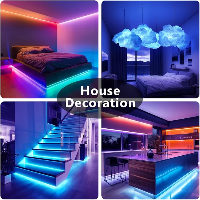 DAYBETTER LED Strip Lights 110ft, Smart Lighting Strips with App Remote Control, RGB Music Sync Color Changing Lights for Bedroom Kitchen Party Home Decor(1 Roll) (Pack of 2) - Image 7