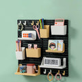 Wall Desk Organizer, Pegboard Stand, Gaming Desk Organizer, Wall Organizer Peg Board, Pegboard Combination Kit for Wall Organizer, Ornaments Display, Kitchen Organization(Black) by Unknown