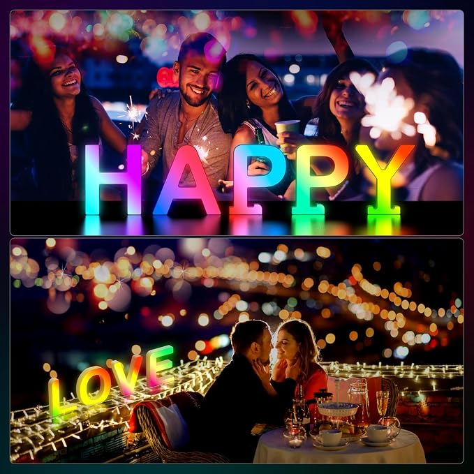 Light Up Letters Marquee Letter LED Lights Music Sync RGB Color Changing - Image 6