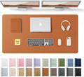 YSAGi Leather Desk Protector, Office Mat, Large Mouse Mat, Non-Slip PU Leather Blotter, Laptop Desk Pad, Waterproof Writing Pad for Office and Home (Brown, 47.2" x 23.6") by YSAGi
