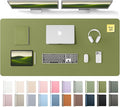 YSAGi Leather Desk Pad Protector, Office Desk Mat, Large Mouse Pad, Non-Slip PU Leather Desk Blotter, Laptop Desk Pad, Waterproof Desk Writing Pad for Office and Home (Green,55" x 24") by YSAGi