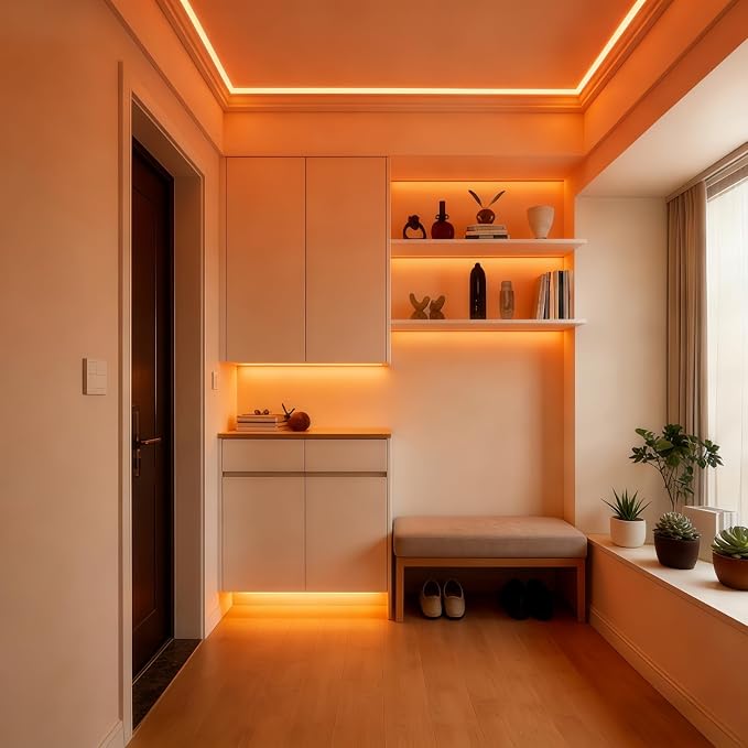 Ultra-Narrow 3mm USB COB LED Strip Self-Adhesive Cabinet Desk Bedroom Light (Yellow, 5ft) - Image 8