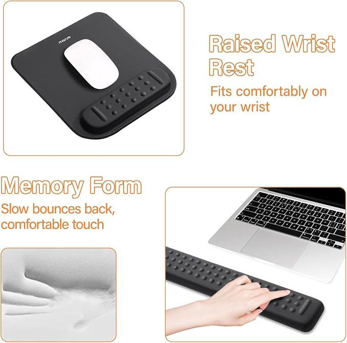 MOSISO Keyboard Stand&Wrist Rest Support for Keyboard &Mouse Pad Set - Image 6