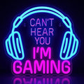 Gaming Neon Sign, Headset Lightup Game LED Neon Light for Game Zone by Lurevia