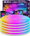 LETIANPAI 32.8Ft Neon Rope Lights,Flexible Led Rope Lights Control with App/Remote,Multiple Modes Rope Lights,IP65 Outdoor RGB Led Neon Lights Waterproof,Music Sync Gaming Led Light Strip (32.8FT) by LETIANPAI