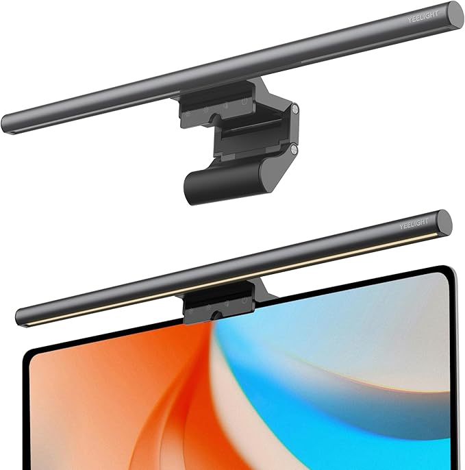 YEELIGHT Monitor Light Bar, Computer Monitor Lamp for Home Office Gaming, 250LM No Glare Eye-Care LED Screen Bar, Touch Control USB Reading Desk Lamp with Stepless Dimming for Flat & Curved Monitor by YEELIGHT