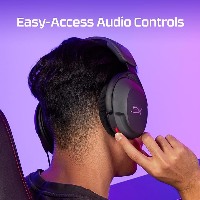 HyperX Cloud Stinger 2 Core – PC Gaming Headset, Lightweight Over-Ear Headset with mic, Swivel-to-Mute mic Function, DTS Headphone:X Spatial Audio, 40mm Drivers,Black - Image 7