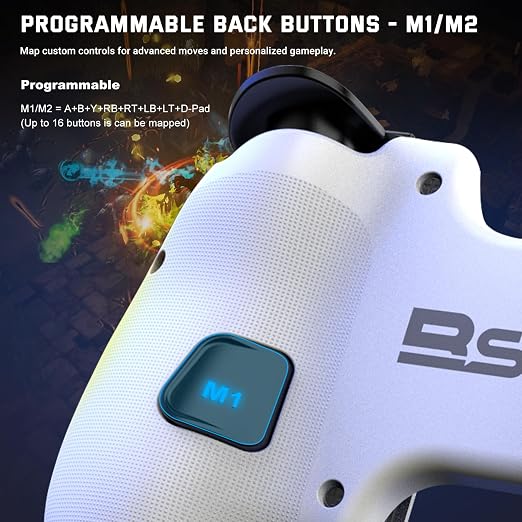 Joso Wireless Game Controller for iPhone/iPad/Android, Phone Controller for Android/iOS/Switch with Hall Effect Triggers, 2 Programmable Back Buttons, Dual Vibration & Turbo, Support Phone Case - Image 6
