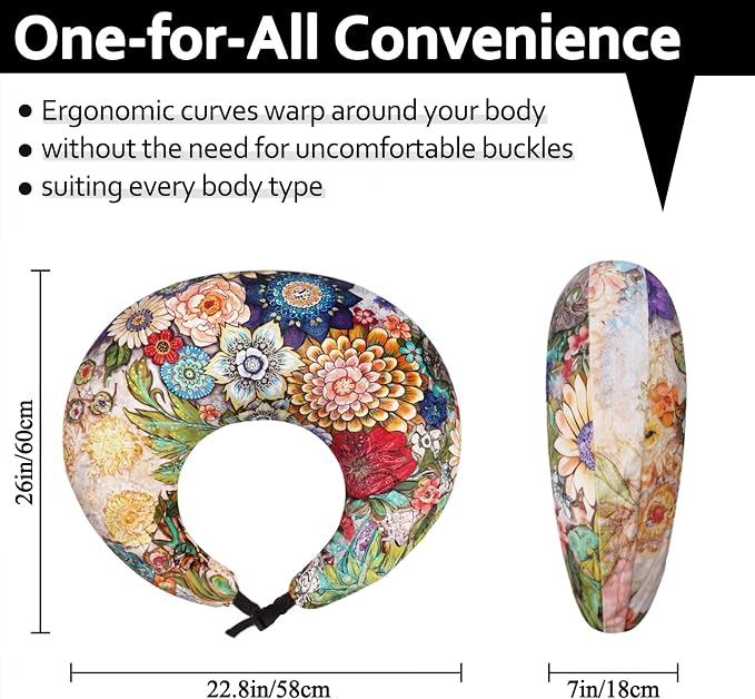 Crafting Pillow for Crocheting, Crochet Pillow for Lap Support, 12 Fun Print Styles, Ergonomic Arm Support, For Bed, Floor, Chair Comfort, Pain Relief and Fatigue for Gaming and Woking (Flower) - Image 2