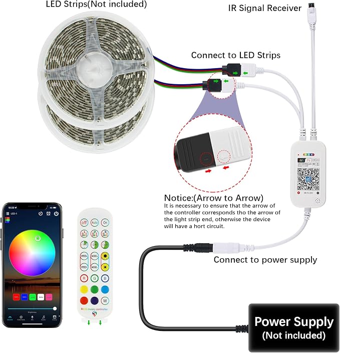 Smart WiFi & IR Dual-Control RGB Remote Controller, 24-Key Music Controller - Image 4
