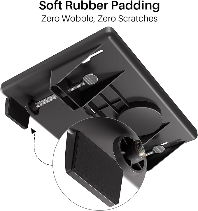 JOYMOOP Clip-On Bedside Shelf for Bunk Beds, Dorm Room Essentials, Bedside Caddy, No-Tool Install Bed Side Table Storage for Loft, Platform Beds, Nightstand Caddy for Phone, Glasses, Book, Black - Image 10