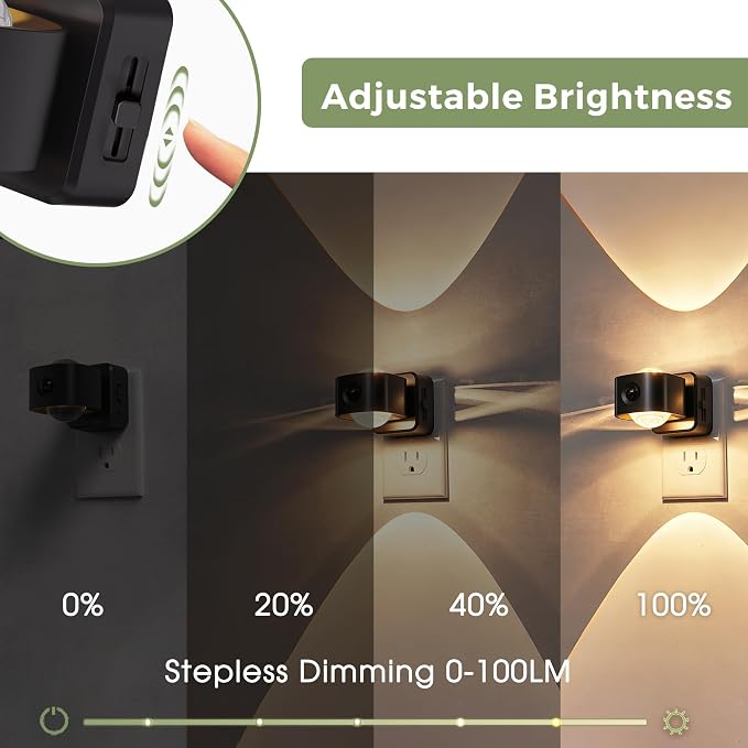 L LOHAS LED Night Light, Motion Sensor Night Lights Plug in Wall Projector - Image 3