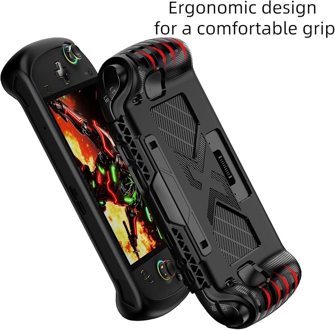 Ergonomic Hand Grip Cover Case for OneXPlayer APEX AMD MAX, TPU Cooling Shell Stand Holder Modified Grip Enhance Hand Feel Protective Sleeve Case with Stand for APEX Gaming Console Accessories - Image 6