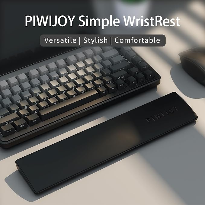 Ergonomic Keyboard Wrist Rest, Memory Foam Wrist Support Pad with PU Leather Surface, Non-Slip Base, Sweat-Resistant Design for Mechanical Keyboards, Laptop, Office, Gaming and Typing - Image 4