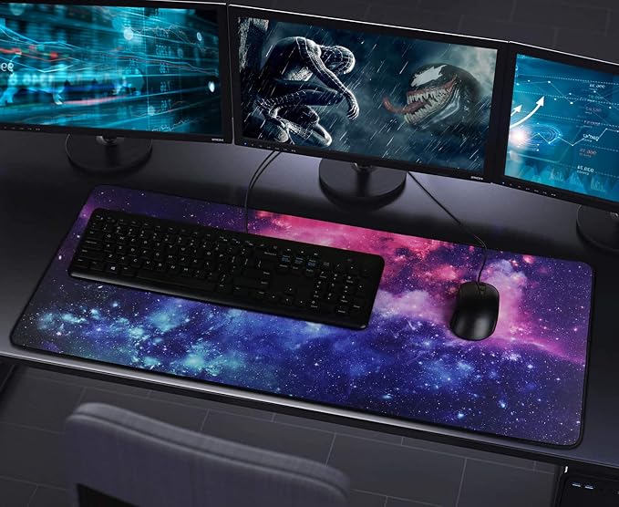 Gaming Mouse Pad, 31.5x15.7x0.12 inch Waterproof Computer Keyboard Mouse Mat Non-Slip Mousepad Rubber Base and Stitched Edges for Game Players, Office, Study, Esports Pros, Home, Desktop - Image 7