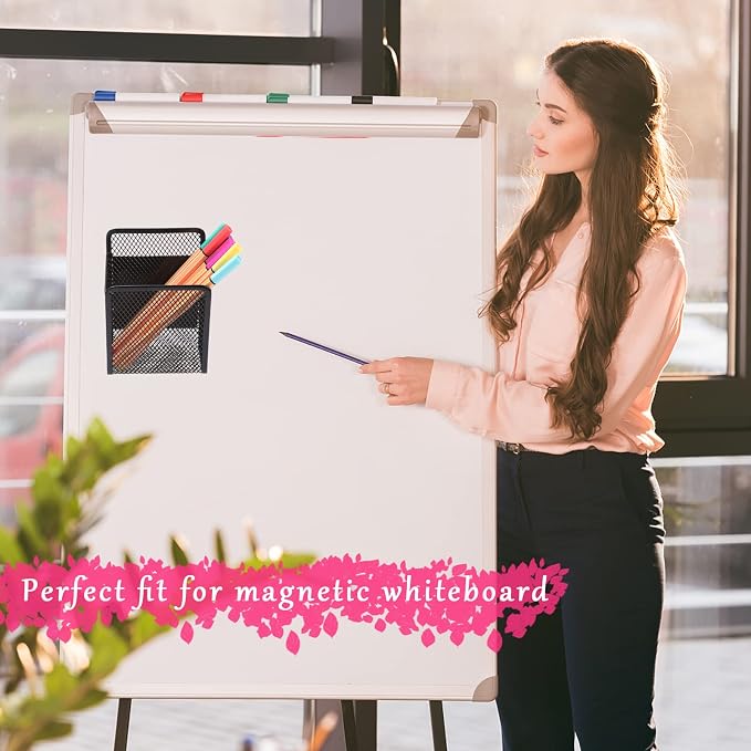 Magnetic Pencil Holder - Extra Strong Magnets Mesh Marker Holder - Image 3